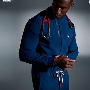 FIGS x Team USA FIBREx Mock Neck Longsleeve ScrubJumpsuit